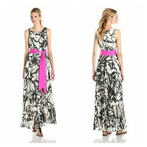 NWT - Eliza J Pleated Floral Sleeveless Maxi Dress